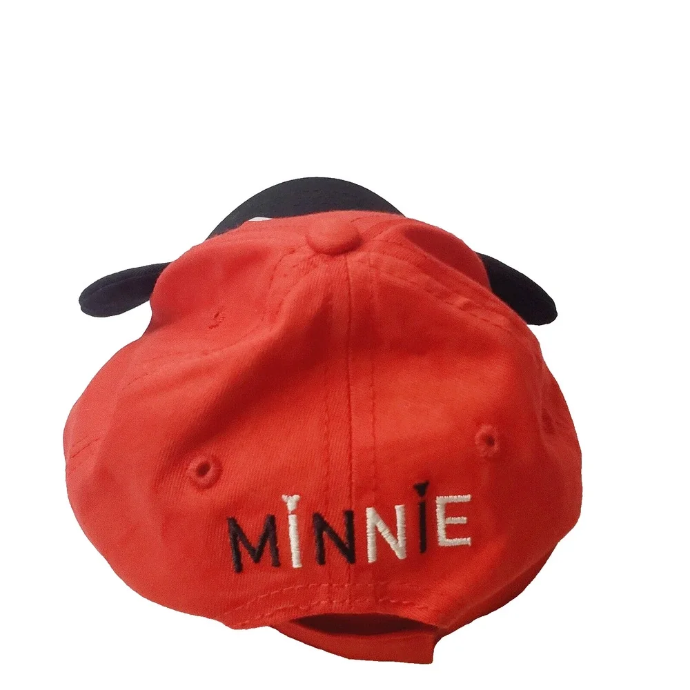 Lot Of 2 Disney Minnie Mouse Snap Back Hat Girl Toddler Red Blue Adjustable Ears